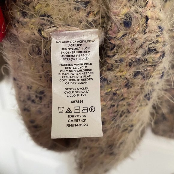 NWOT Lou & Grey Multicolored Fuzzy Sweater - Size S - Picture 4 of 4